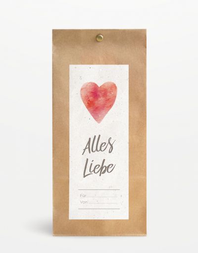 "Alles Liebe" Geschenksäckchen breit